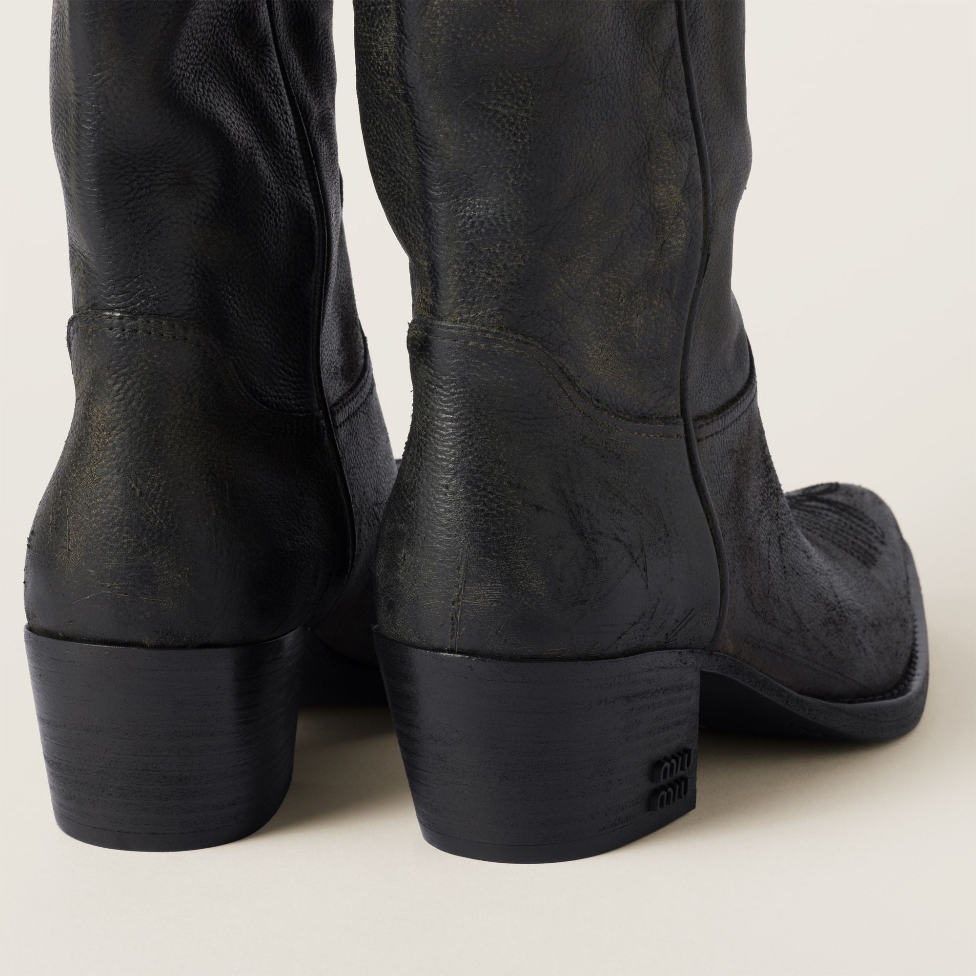 Women Leather Boots - Nero