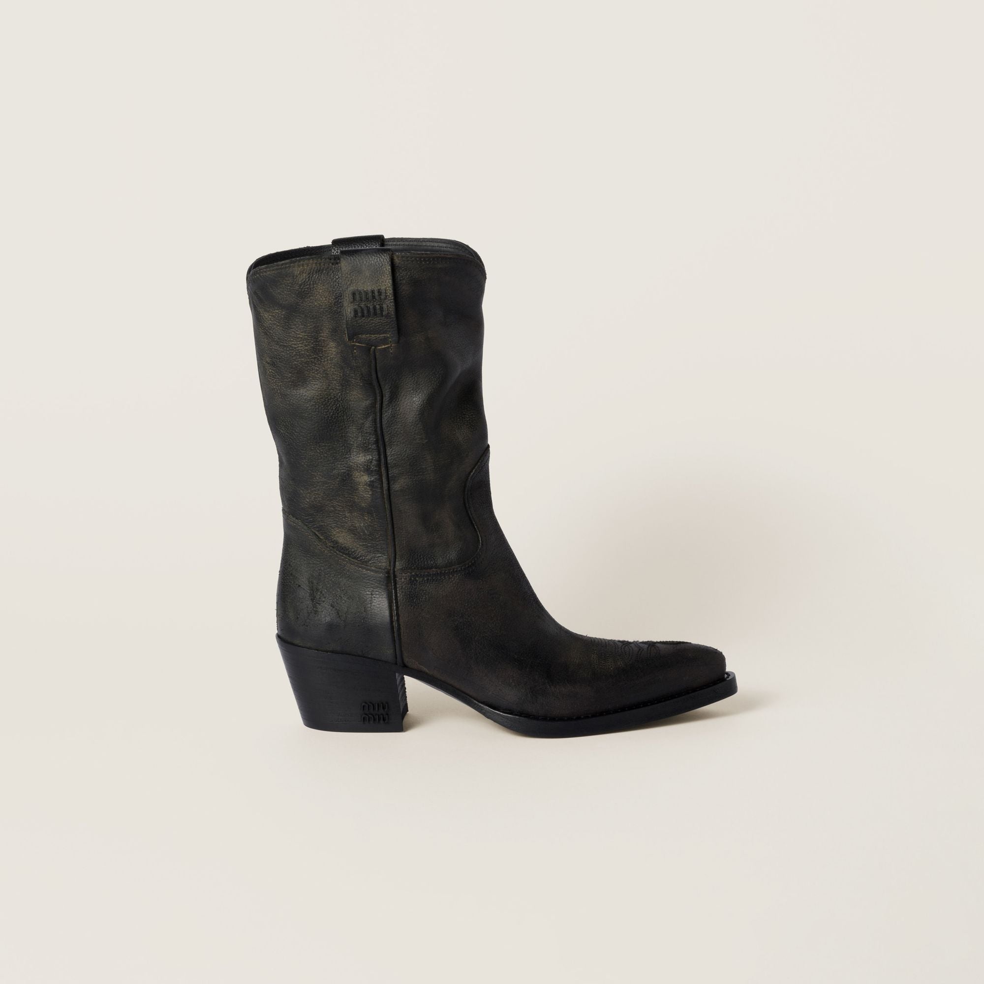 Women Leather Boots - Nero