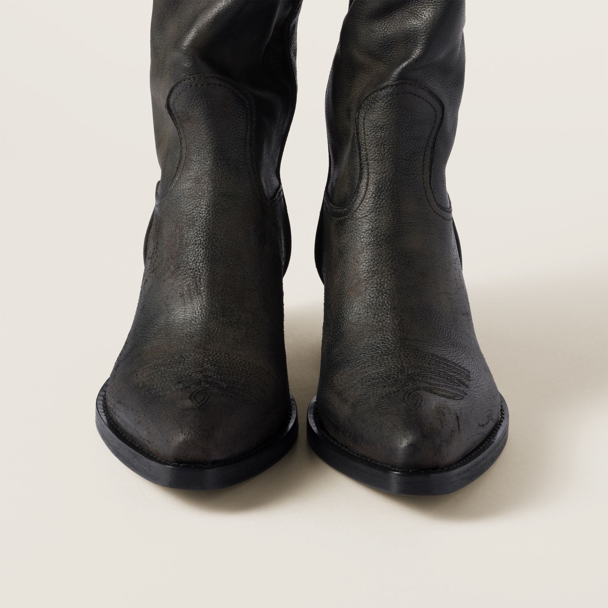 Women Leather Boots - Nero