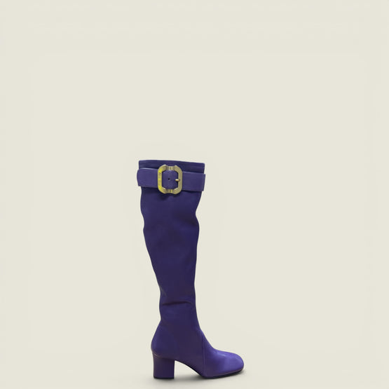 Nappa leather boots with buckle