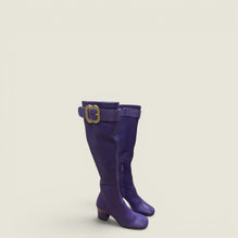 Nappa leather boots with buckle