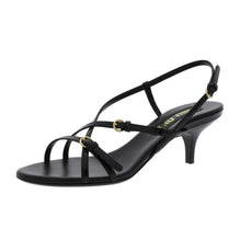 Patent leather sandals with buckles