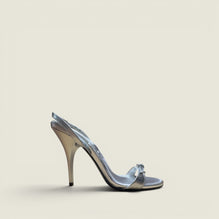 Metallic leather sandals