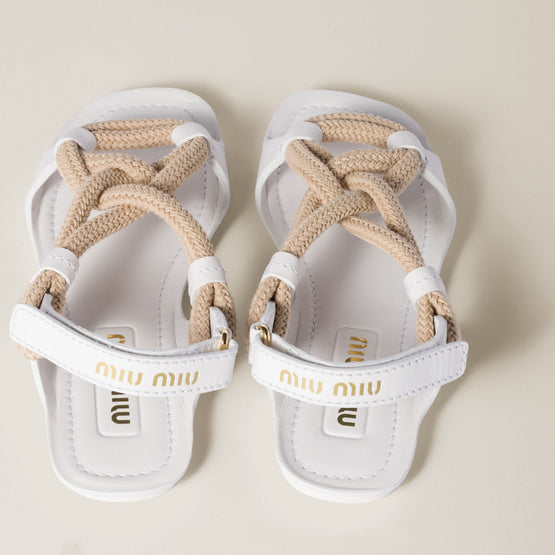 Flat cord sandals