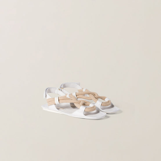 Flat cord sandals