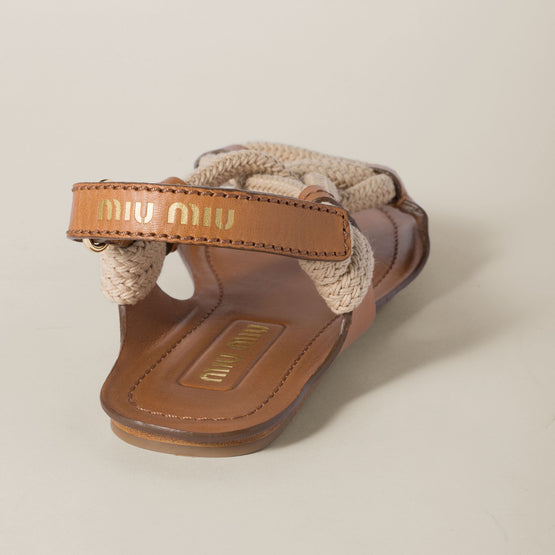 Flat cord sandals