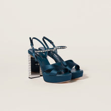 Satin platform sandals