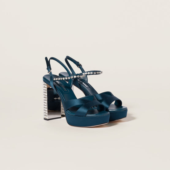 Satin platform sandals