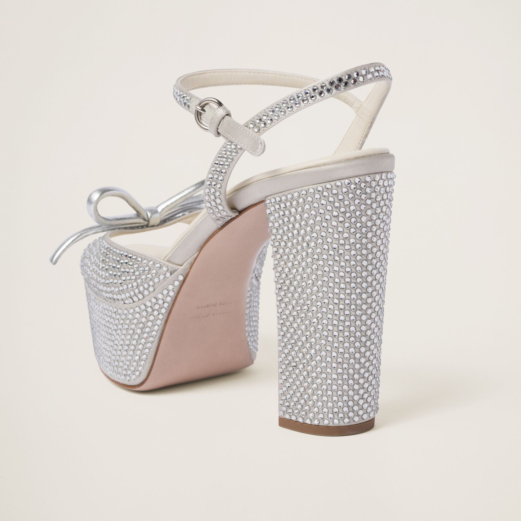 Women Satin Platform Sandals - Perla