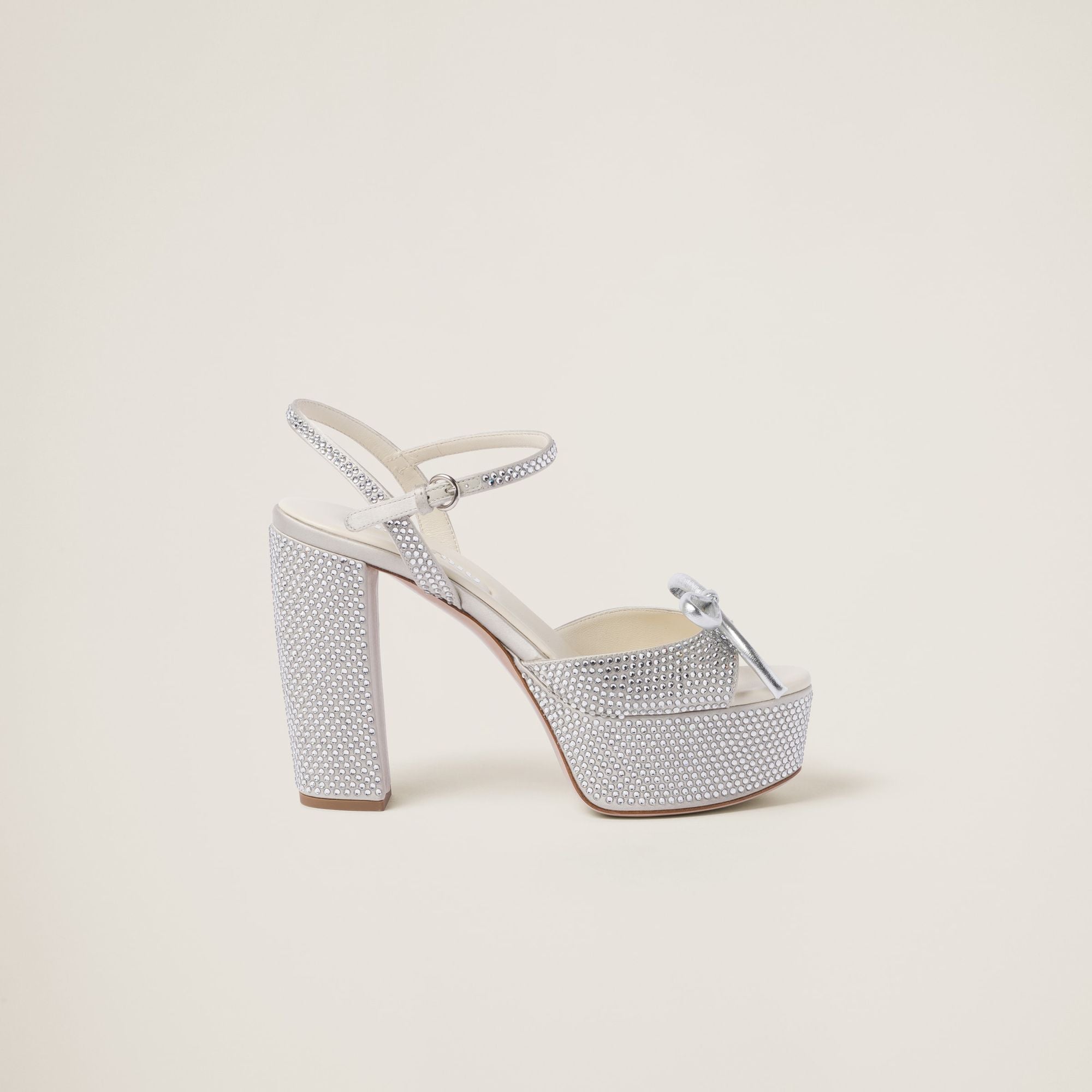 Women Satin Platform Sandals - Perla