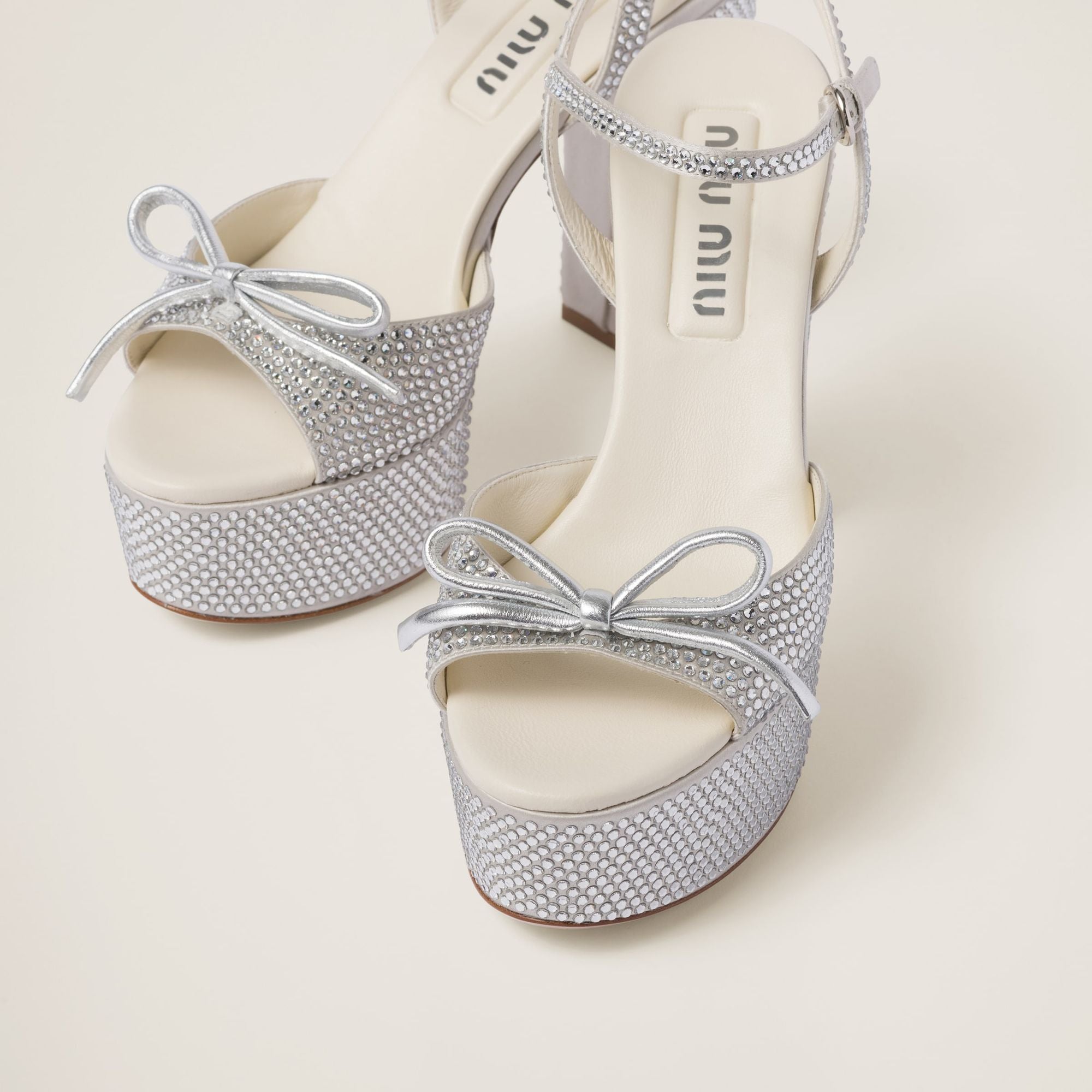 Women Satin Platform Sandals - Perla