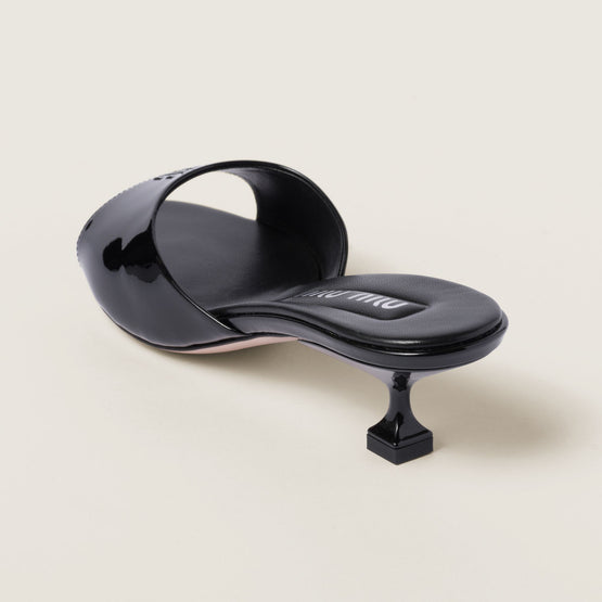 Patent leather sandals