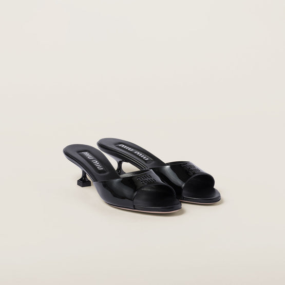 Patent leather sandals