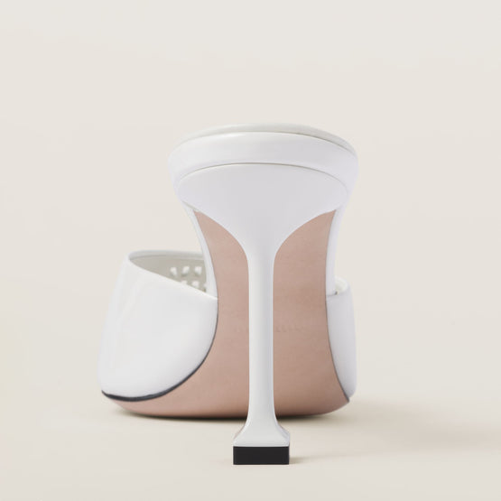 Patent leather mules