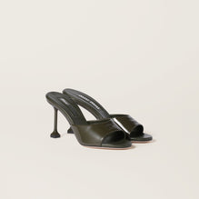 Patent leather mules