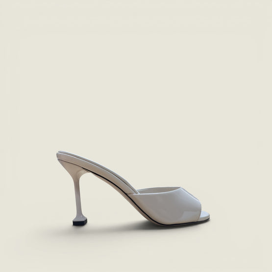 Patent leather mules