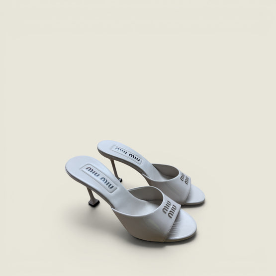 Patent leather mules