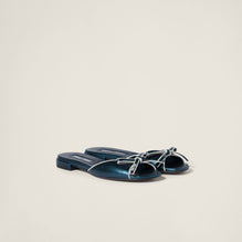 Mordoré nappa leather sandals with bow