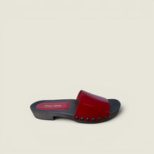 Patent leather clogs