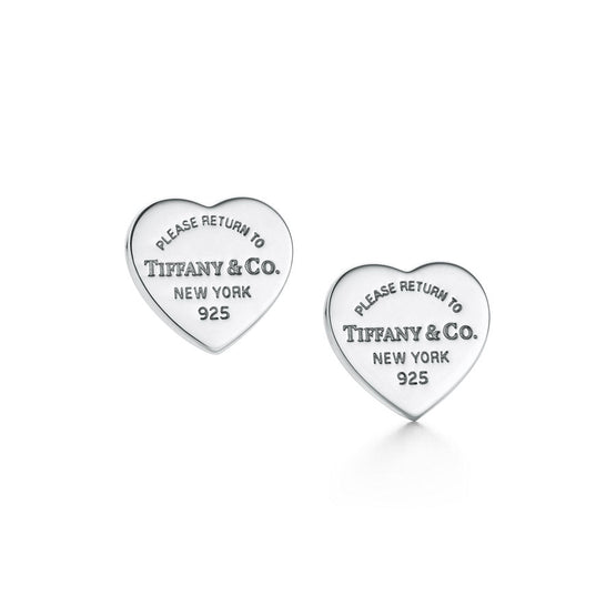 Return to Tiffany LV Heart stud earrings in Sterling Silver