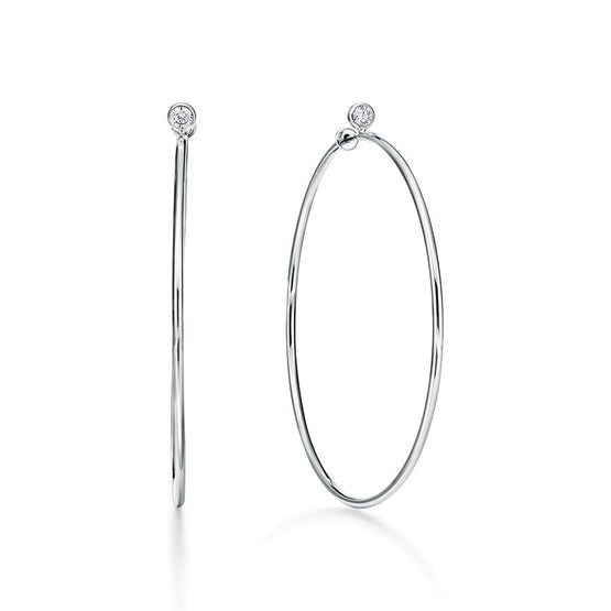 PT18Y EDGE diamond hoop earrings
