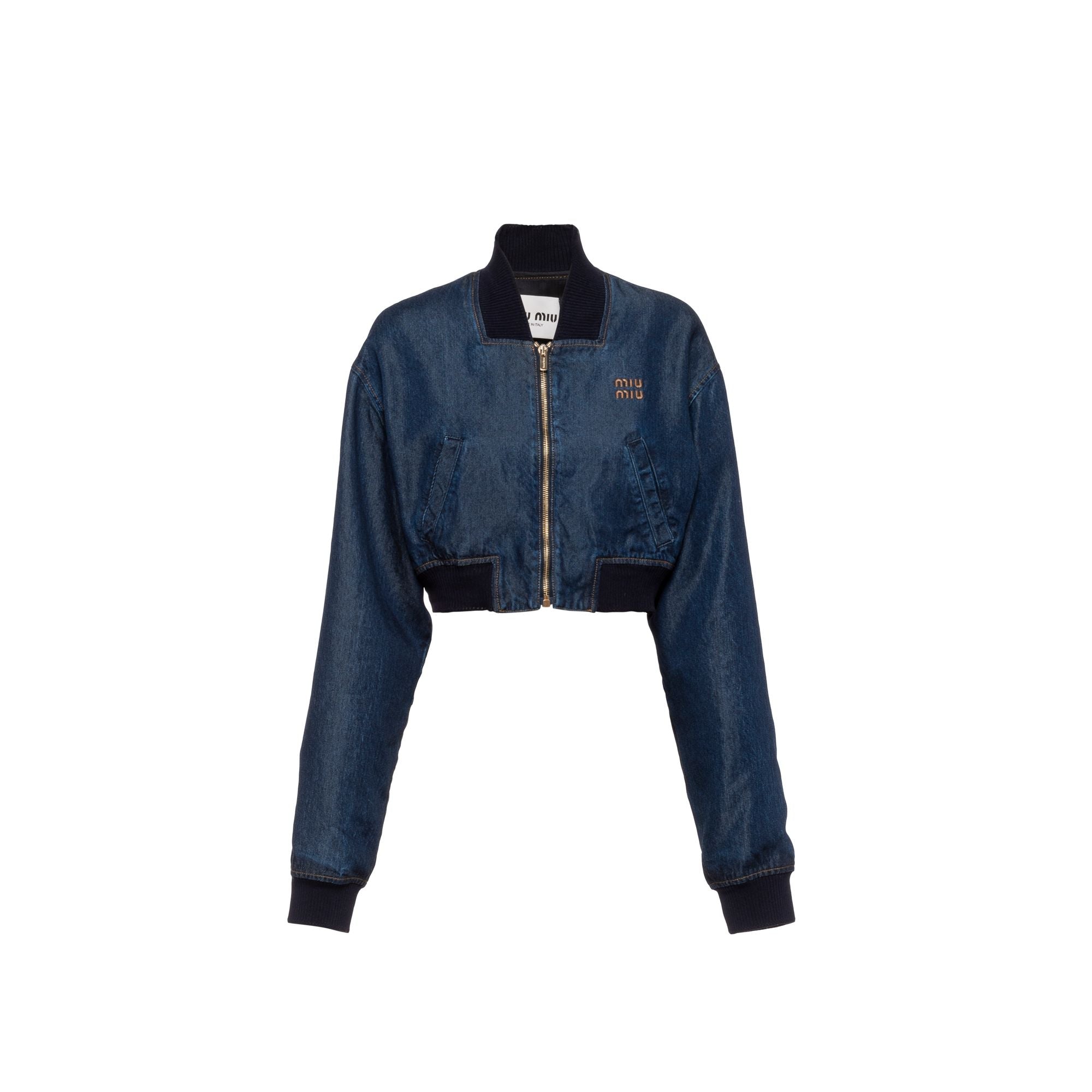 Women Denim Blouson Jacket - Bleu