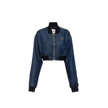 Women Denim Blouson Jacket - Bleu