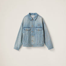Women Denim Blouson Jacket - Celeste