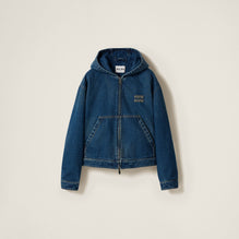 Women Denim Hoodie Jacket - Bleu