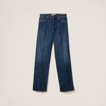 Stretch denim trousers