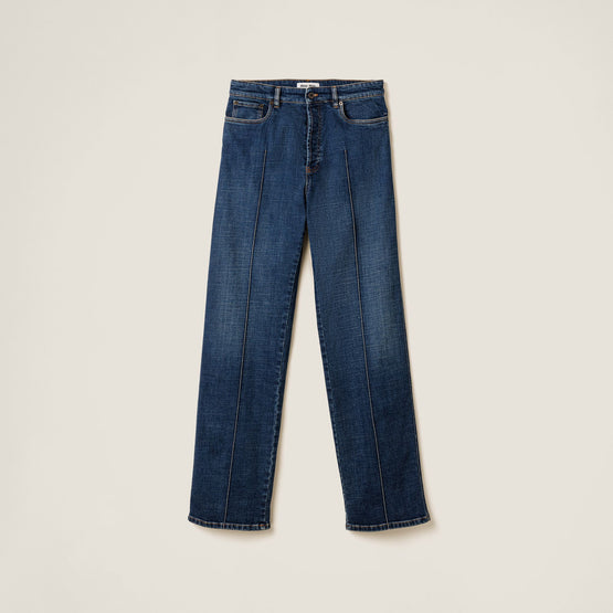 Stretch denim trousers