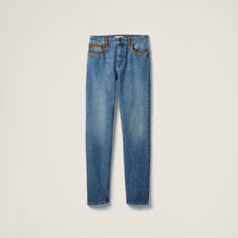 Five-pocket denim and corduroy jeans