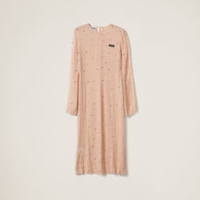 Embroidered chiffon dress