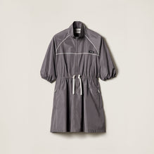 Technical silk mini-dress