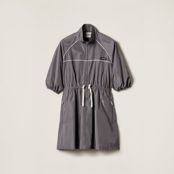 Technical silk mini-dress