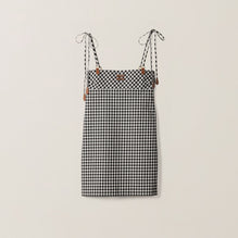 Gingham check mini-dress