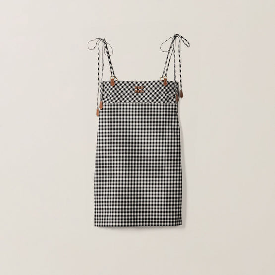 Gingham check mini-dress