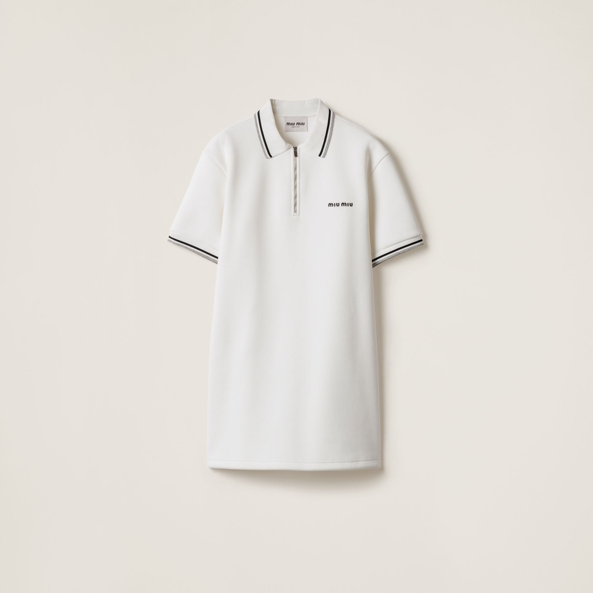 Women Bonded Piqué And Technical Jersey Dress - Bianco