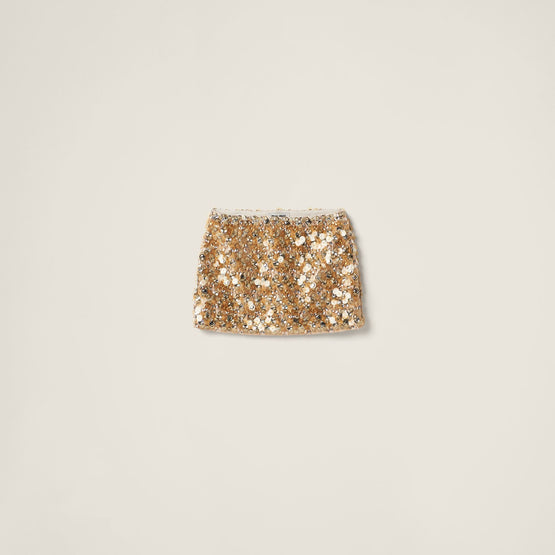 Silk and wool miniskirt