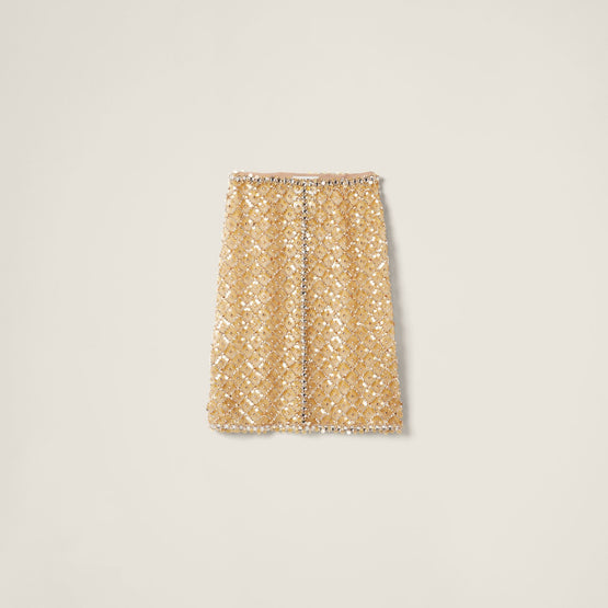 Embroidered organza skirt