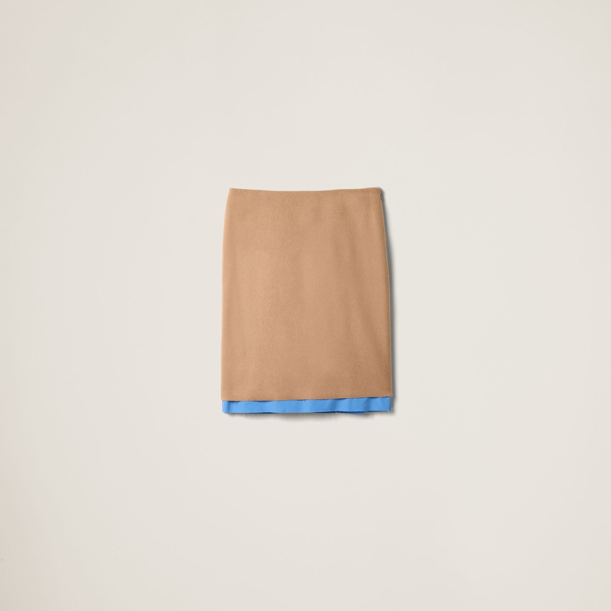 Women Camel-hair Midi-skirt - Cammello