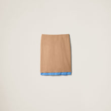 Women Camel-hair Midi-skirt - Cammello