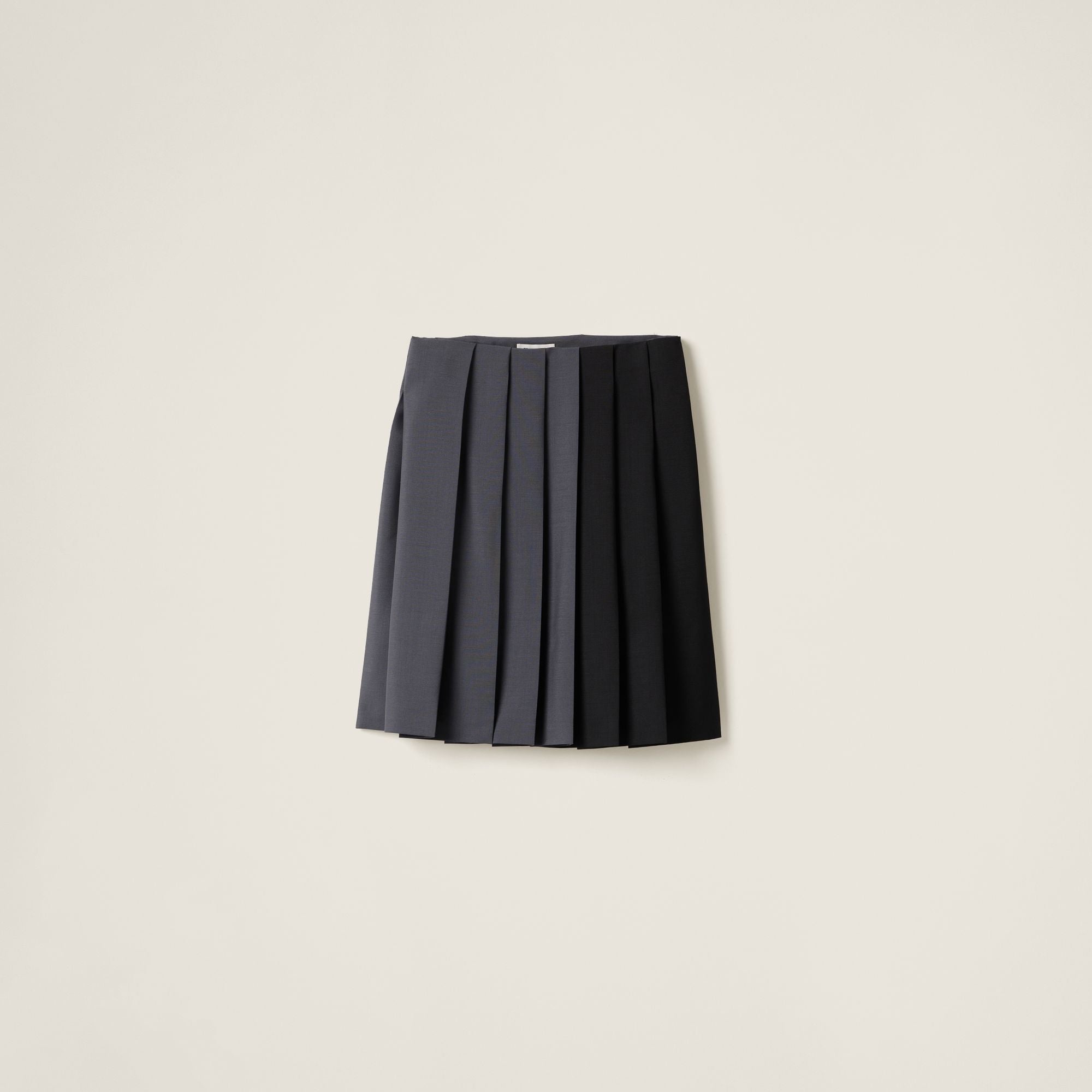 Women Kid Mohair Skirt - Ematite+nero