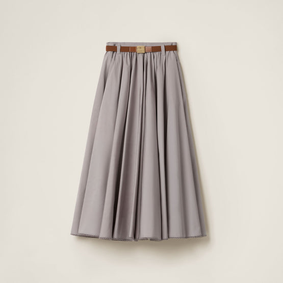 Long poplin skirt