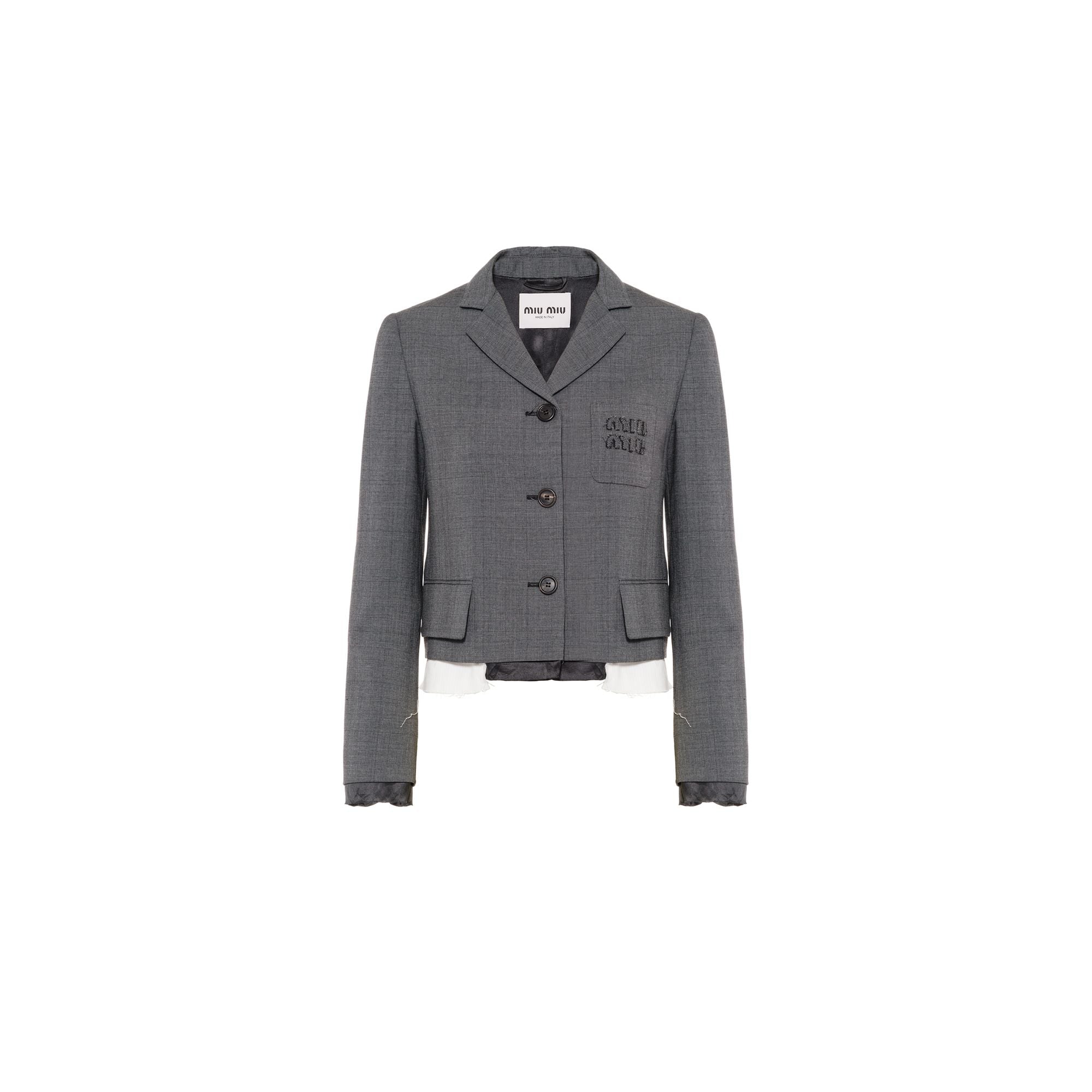 Women Single-breasted Prince Of Wales Check Jacket - Ardesia