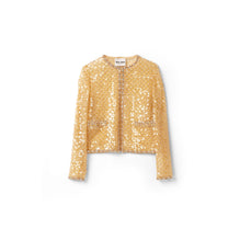 Women Embroidered Single-breasted Organza Jacket - Sabbia