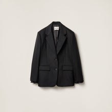 Single-breasted pinstripe jacket