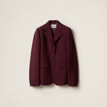 Single-breasted kid mohair jacket