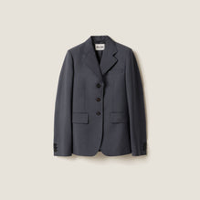 Women Single-breasted Kid Mohair Jacket - Ematite