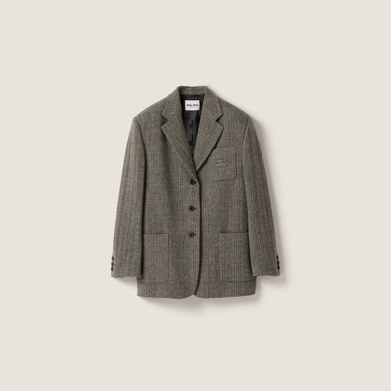 Single-breasted chevron jacket